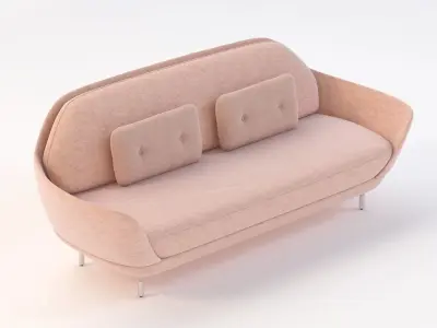 Fritz Hansen Favn Upholstered Sofa 3D model