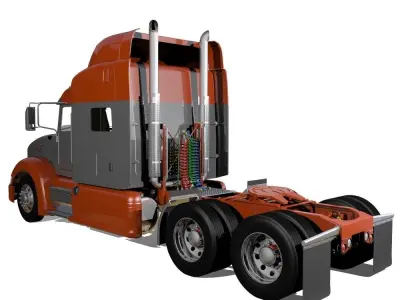 386 Semi Track 3D model