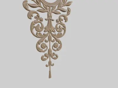Mirror Frame Decor For Wood Carving 3D print model