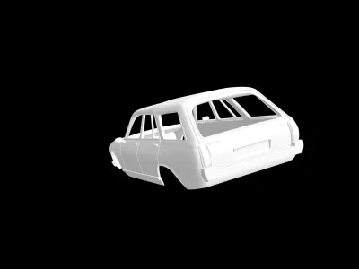 Peugeot 504 break 3D print model