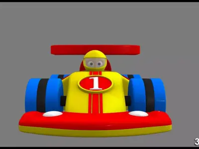 3D Model toy vehicle toy  race racing racer racecar racingcar  3D model