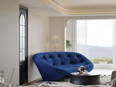 Modern Classic Living - Dining Area 3D model