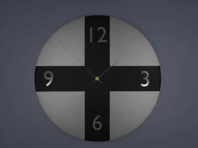 Wall Clock 3D model 4