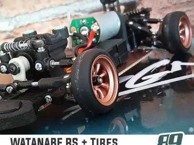 RS Watanabe wheels set for RC drifting wltoys - multi offset 3D print model