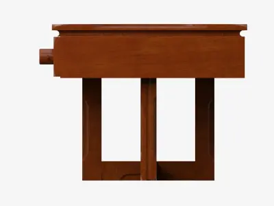 classic table Low-poly 3D model