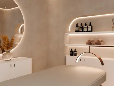 Luxury beauty salon massage room interior Free 3D model