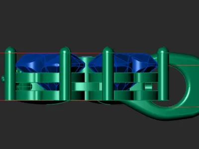 CLOVER PENDANT WITH STONES Printable Model 3D print model