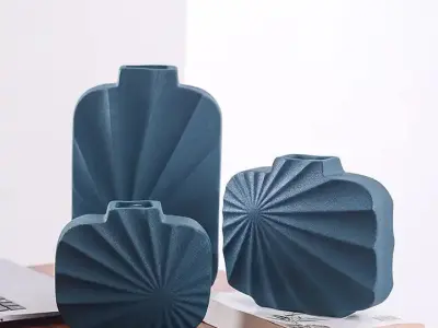WAVE FLOWER VASE 3D print model