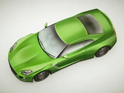 Generic Supercar v1 multicolors Low-poly 3D model