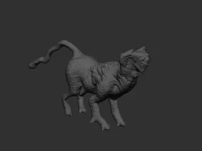 Sphinx creature cyclop 3D model