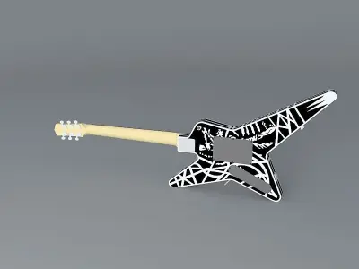 Eddie Van Halen Charvel Star guitar Free 3D model