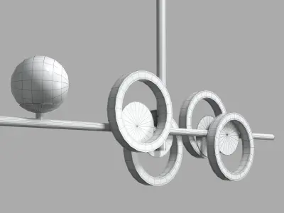 Lomye Modern Simple kitchen Decor Lighting Nordic LED Black  Low-poly 3D model