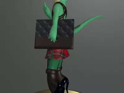 Lizard punk rock  3D model