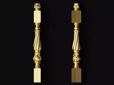 antique baluster 3D model 3