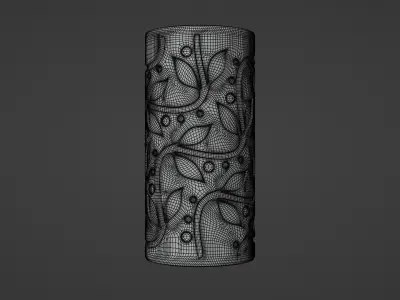 Floral ornamental elegant Vase pen pencil Holder Decoration V3 3D print model