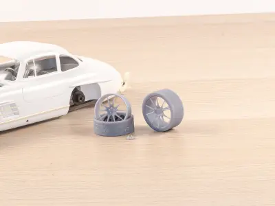 24th SCALE MODEL CAR WHEEL V3 3D print model