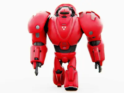 COMBAT DROID M-5000 Rigged for Unreal Engine - Unity - MIXAMO 3D model