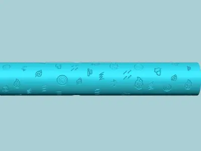 Texture Roll 67 Naruto Negative - Fondant Decoration Maker 3D print model