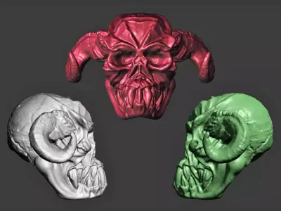 Classic Demon Head  3D print model