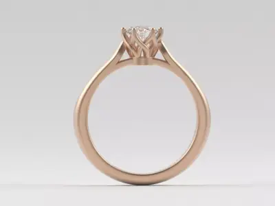 BASKET HEAD ENGAGEMENT RING - OAC107 3D print model