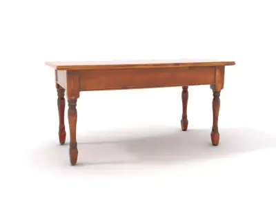 Classic Walnut Table model pack Low-poly 3D model