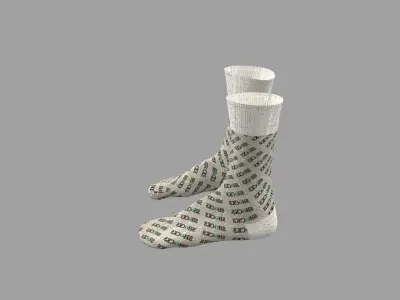 Socks Pair 3D model