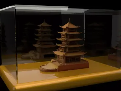 Chinese ancient  house  3D model buy