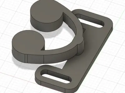 Audi A3 armrest clip center console 8P A5 2003 - 2013 3D model