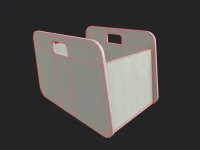 BacUp1Box White Low-poly 3D model