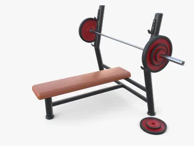 Olympic flat bench 3D model