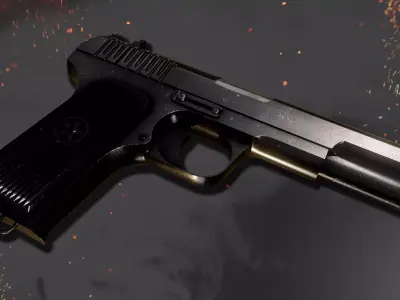 TT Gun game ready PBR Low-poly 3D model