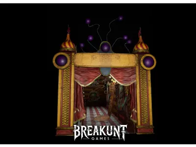 Interior Horror Circus Panels - Unreal Engine 5 3D model
