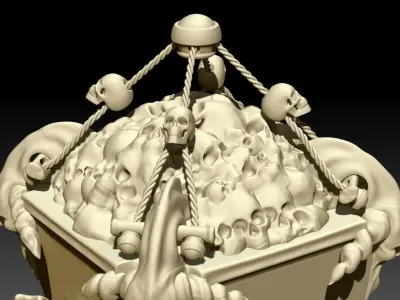 Lantern ornate glass container 3D model