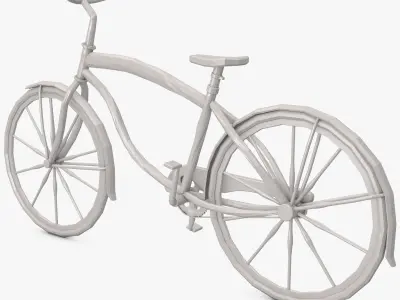 Bicycle in Low Poly Style Low-poly 3D model