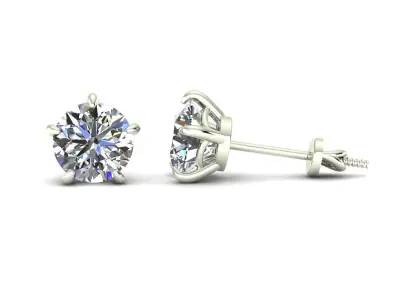 Women Diamond Earrings 3D print model 23