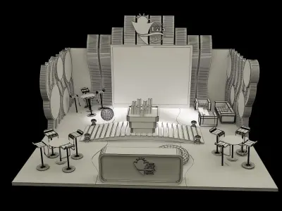 Booth Exhibition Stand a163b 3D model