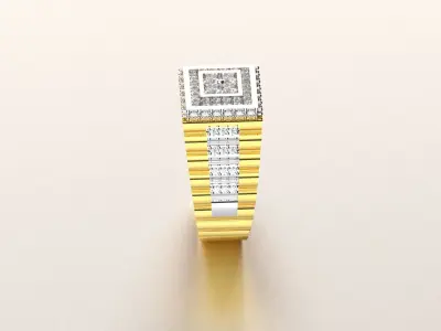 Luxury man Rolex design diamond ring model ror0008 3D print model