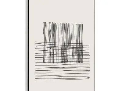 Plaster Two Photo Frame 391 Low-poly 3D model