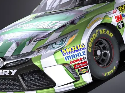 Nascar Toyota Camry Interstate Kyle Bush 2017 VRAY 3D model