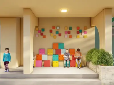 ENGLISH ACADEMY DESIGN Low-poly 3D model