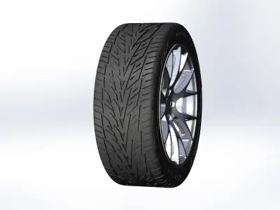 Wheels for scale model of Dodge Challenger Hellcat 3D print model