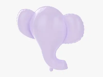 Elephant decoration foil balloon 10 3D model
