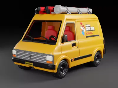 Super Mario Bros Plumbing Van 3D model