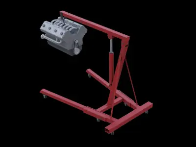 Car Engine Lifter Low-poly 3D model