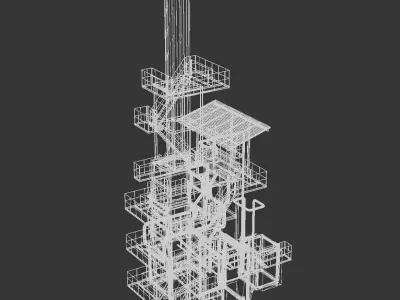 Preheating boiler Low-poly 3D model