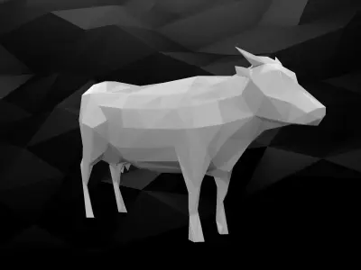 3D Printable Cow Model 3D print model