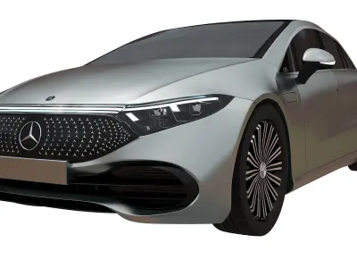 Mercedes Benz EQS 450 2021 Low-poly 3D model