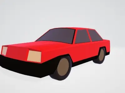 LowpolyCar car Low-poly 3D model