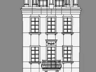 cityscape building Low-poly 3D model