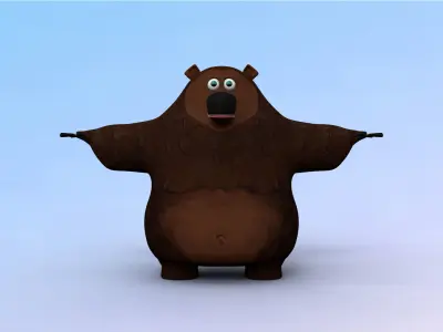 Stylized Cartoon Bear 3D model
